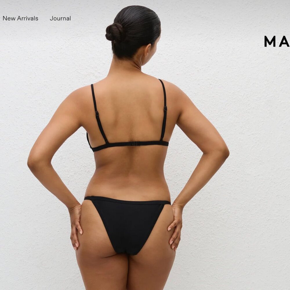 Nwt Matteau Petite Triangle Top And Bottom, Black… - image 2